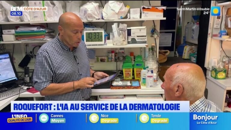 L&rsquo;intelligence artificielle au service de la dermatologie dans une pharmacie à Roquefort-les-Pins