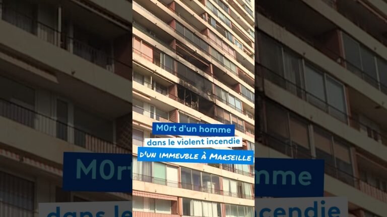 Mort d&rsquo;un homme dans le violent incendie d&rsquo;un immeuble à Marseille