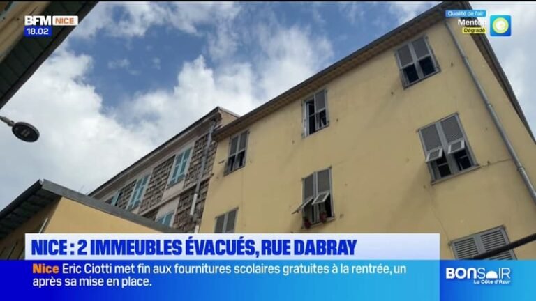 Nice : 2 immeubles évacués, rue Dabray