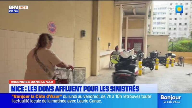 Nice : Les dons affluent pour les sinistrés des incendies dans le Var