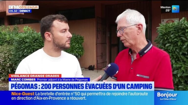 Orages : 200 personnes évacuées d&rsquo;un camping à Pégomas