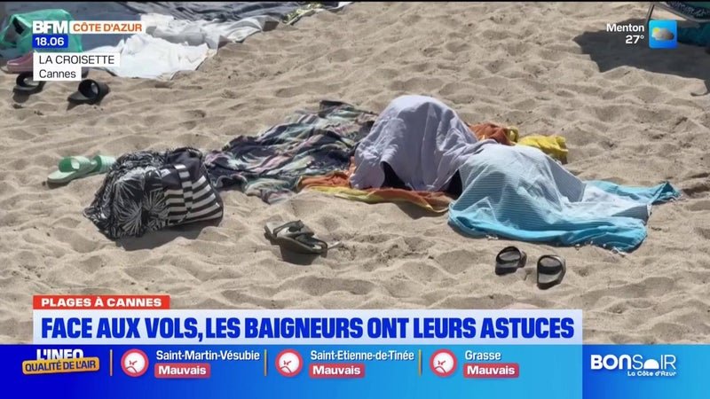 Plages à Cannes : Face aux vols, les baigneurs ont leurs astuces