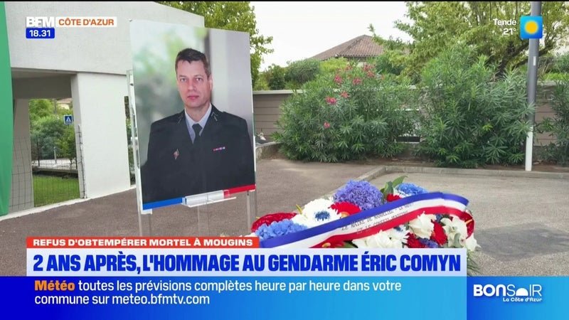 Refus d&rsquo;obtempérer mortel à Mougins : Un nouvel hommage rendu à Eric Comyn deux ans après