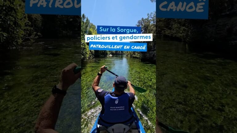 Sur la Sorgue, policiers et gendarmes patrouillent en canoë