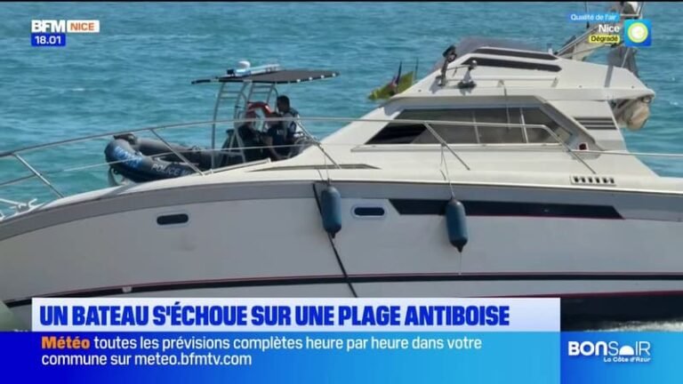 Un bateau s’échoue sur une plage antiboise