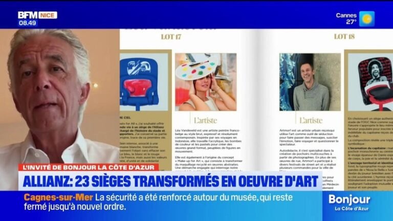 23 sièges de l&rsquo;Allianz Riviera transformés en oeuvres d&rsquo;art pour la bonne cause