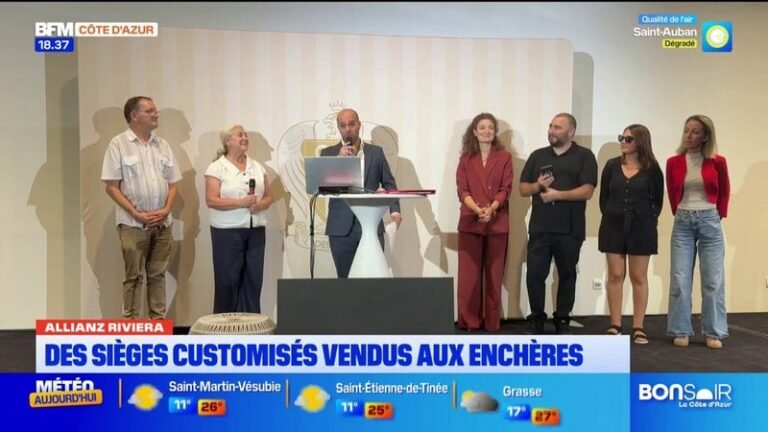 Allianz Riviera : Des sièges customisés vendus aux enchères