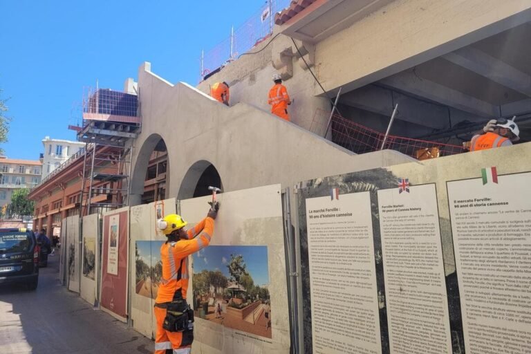 Après des mois de travaux peu visibles, voici ce qui commence enfin à prendre forme au marché Forville à Cannes