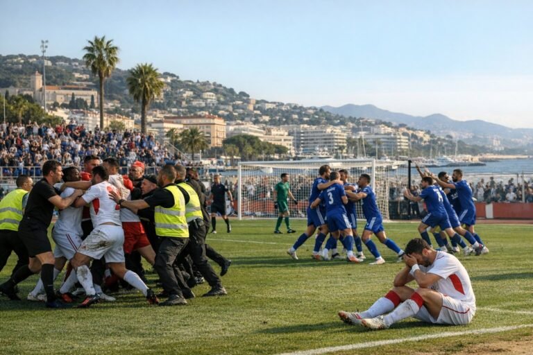 Bagarre, expulsion et but fou : Cannes bute sur Bastia au terme d’une rencontre animée