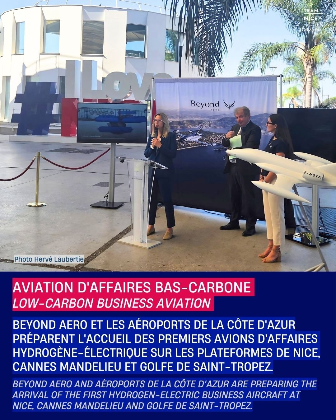 Beyond Aero et Aéroports Côte d&rsquo;Azur : avion H2