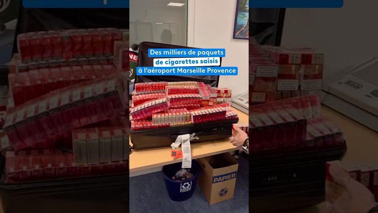 Des milliers de paquets de cigarettes saisis à l&rsquo;aéroport Marseille Provence