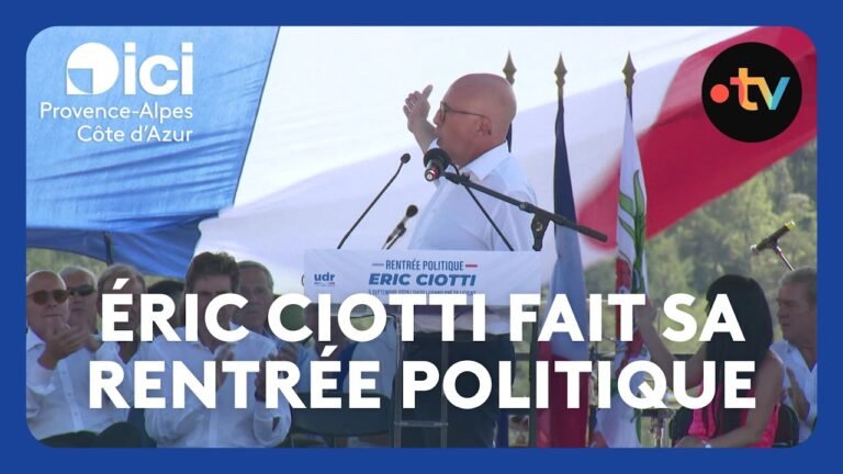 Éric Ciotti fait sa rentrée politique pour la première fois en tant que maire de Nice