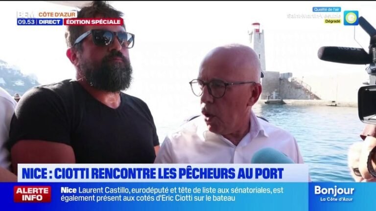 Éric Ciotti, maire UDR de Nice, apporte son « total soutien » aux pêcheurs qui bloquent le port