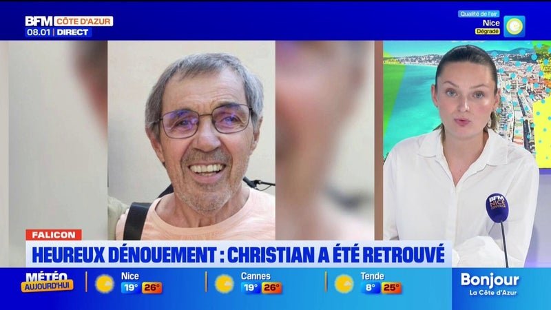 Falicon : Christian Chaude, 73 ans, atteint de la maladie d’Alzheimer, retrouvé sain et sauf