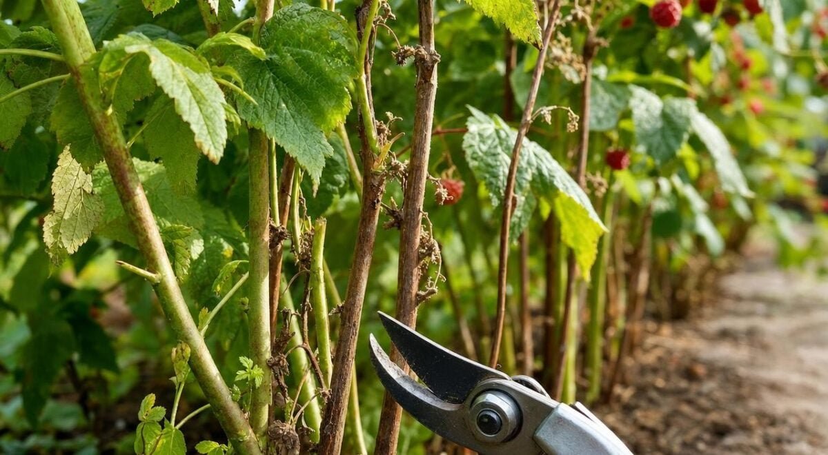 Framboisiers : l’erreur du mois de septembre qui détruit votre récolte de l&rsquo;été prochain