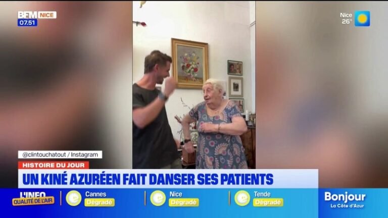 « Le kiné à domicile préféré de ta mémé » : Le Niçois Clint fait danser sa patiente de 98 ans