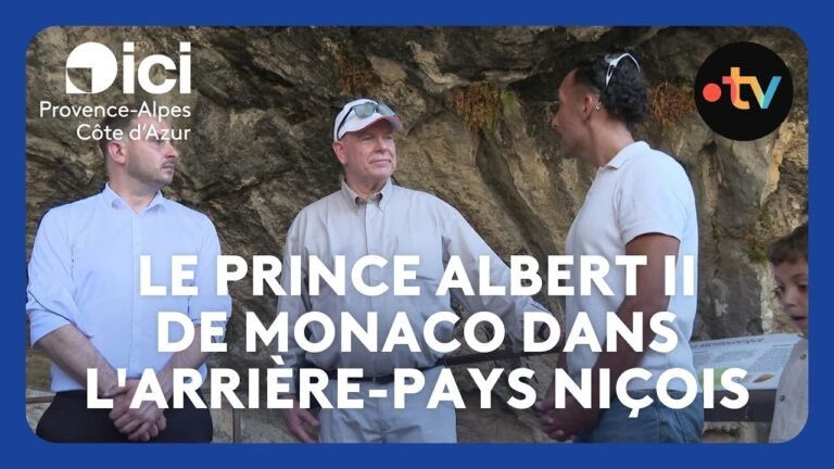 Le prince Albert II de Monaco en visite dans l’arrière-pays niçois