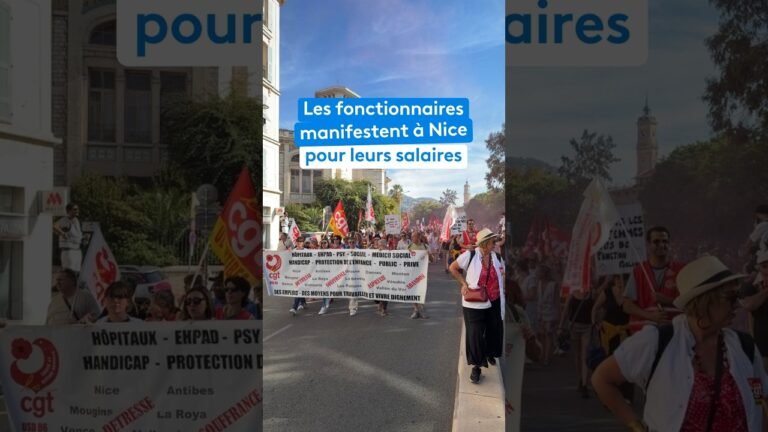 Les fonctionnaires manifestent à Nice pour leurs salaires