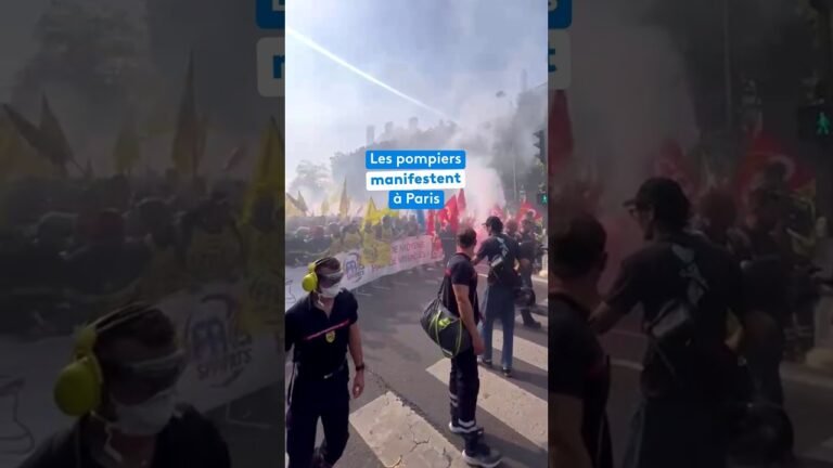 Les pompiers manifestent à Paris