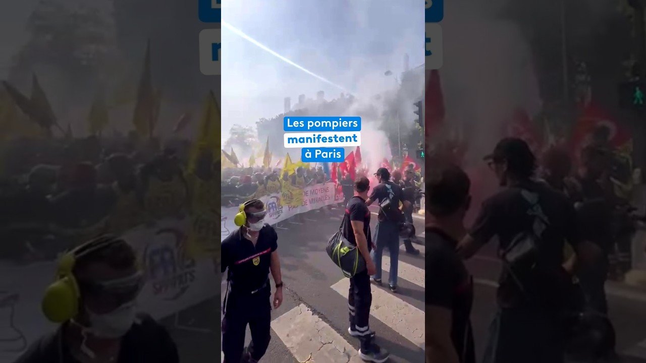 Les pompiers manifestent à Paris
