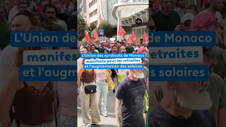 L&rsquo;Union des syndicats de Monaco manifeste pour les retraites et l&rsquo;augmentation des salaires