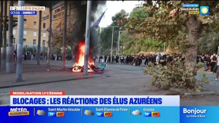 Lycées bloqués : tirs de mortiers, incendies… les politiques maralpins réagissent