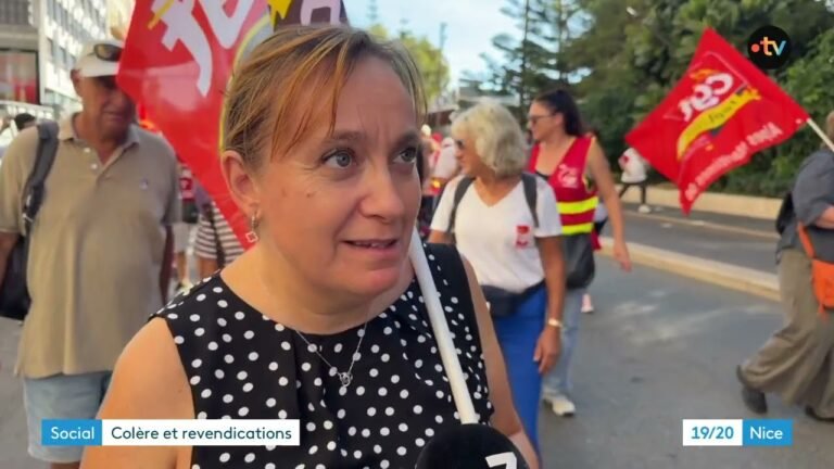 Mobilisation dans la fonction publique : près de 2 000 manifestants à Nice