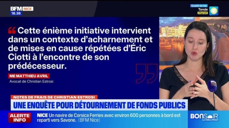 Notes de frais de Christian Estrosi : plus de 312 000 euros de frais de représentation au cœur d’une enquête pour détournement de fonds publics, ouverte après un signalement d’Éric Ciotti.