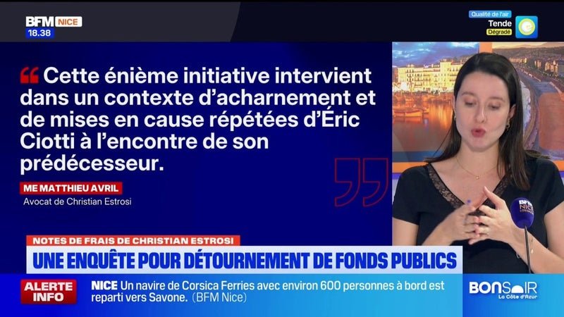 Notes de frais de Christian Estrosi : plus de 312 000 euros de frais de représentation au cœur d’une enquête pour détournement de fonds publics, ouverte après un signalement d’Éric Ciotti.