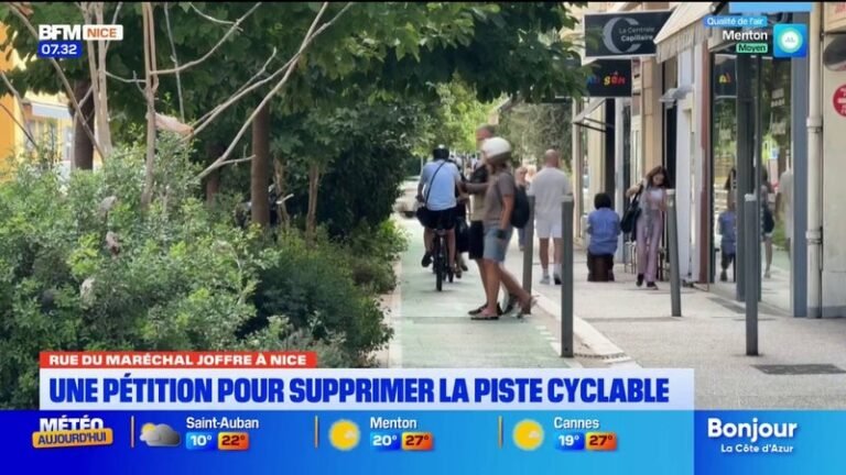 Rue du Maréchal Joffre à Nice : une pétition lancée pour supprimer la piste cyclable