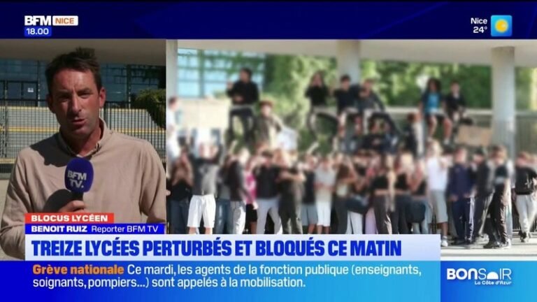 Treize lycées perturbés et bloqués ce matin dans le département des Alpes-Maritimes