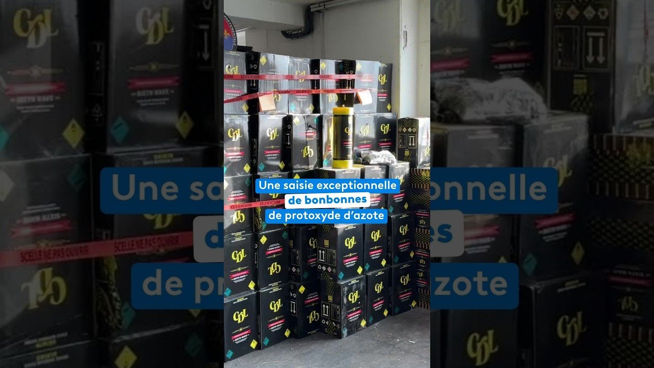 Une saisie exceptionnelle de bonbonnes de protoxyde