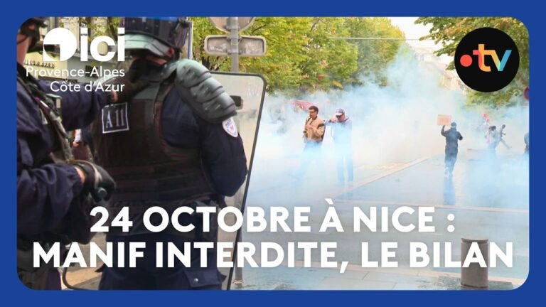 24 octobre à Nice : bilan de la manifestation interdite avec 55 interpellations et 3 blessés
