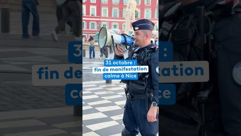 31 octobre : fin de manifestation calme à Nice