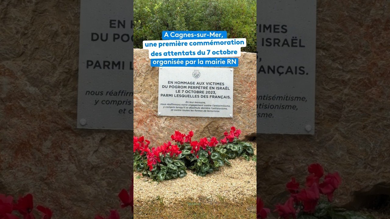 À Cagnes-sur-Mer, une première commémoration des attentats du 7 octobre organisée par la mairie RN