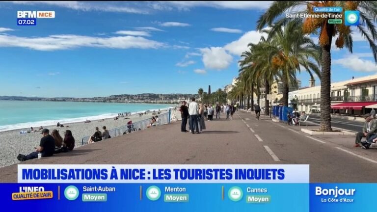 Après les violences, les touristes inquiets à Nice face aux manifestations