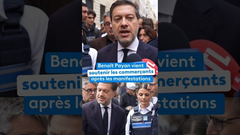 Benoît Payan vient apporter son soutien aux commerçant au lendemain des manifestations