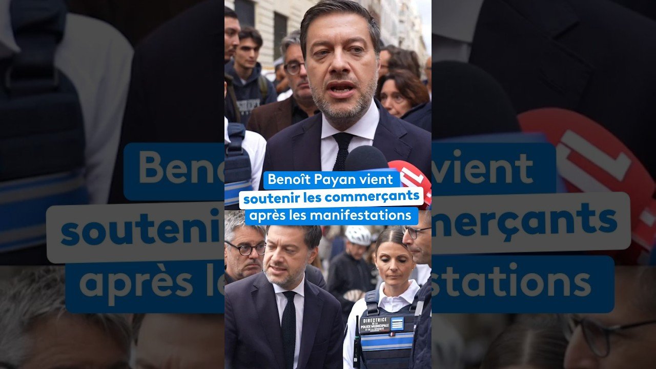 Benoît Payan vient apporter son soutien aux commerçant au lendemain des manifestations