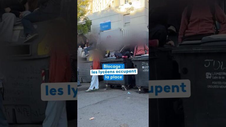 Blocage : les lycéens occupent la place