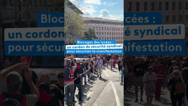 Blocages des lycées : un cordon de sécurité syndical pour sécuriser la manifestation
