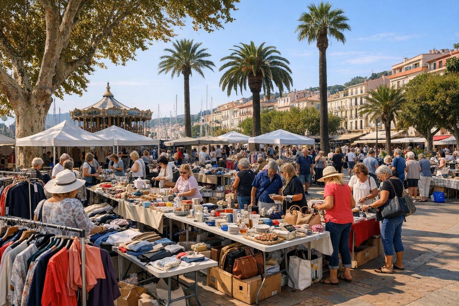 Braderie solidaire de l’association Inner Wheel Cannes aux Allées de la Liberté le 24 octobre