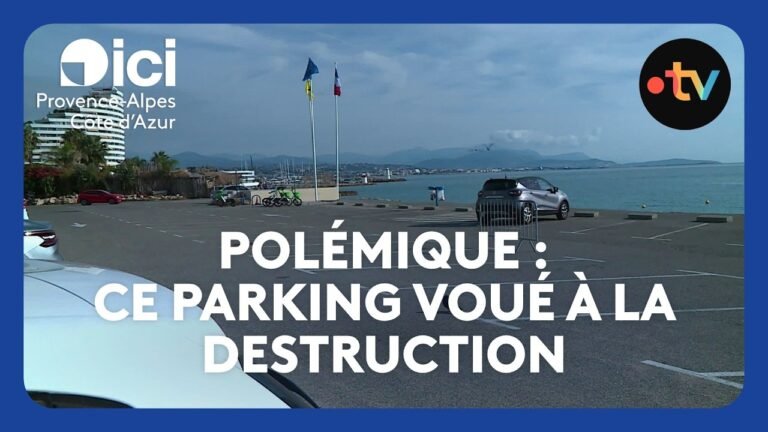 Ce parking doit être détruit, mais c&rsquo;est le point d&rsquo;arrivée du 20km Nice-Villeneuve-Loubet