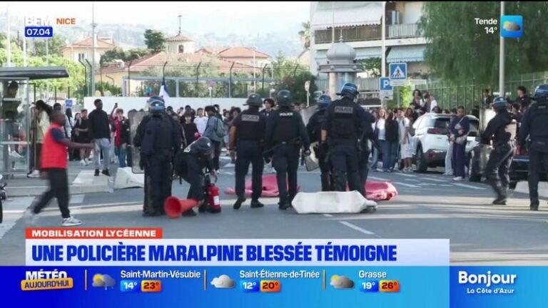 Colère lycéenne : une policière maralpine blessée témoigne
