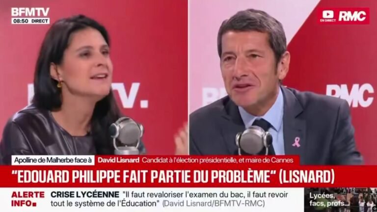 David Lisnard était encore en retard pour son interview sur BFM et ça n’a pas échappé à Apolline de Malherbe