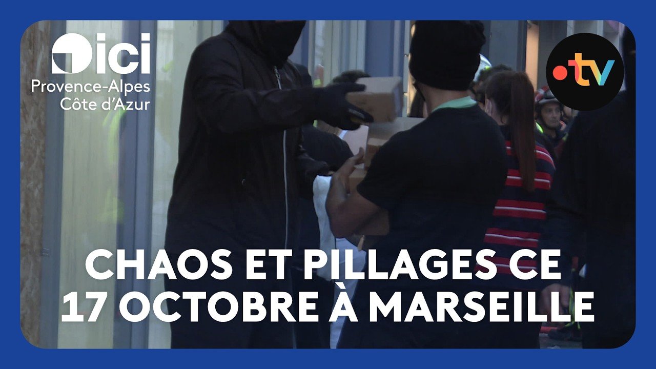 Des scènes de chaos et des pillages de commerces jusque dans la soirée, ce 17 octobre à Marseille