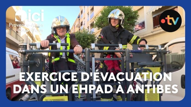 Exercice d&rsquo;évacuation dans un EHPAD pour tester la mise en sécurité de personnes à mobilité réduite