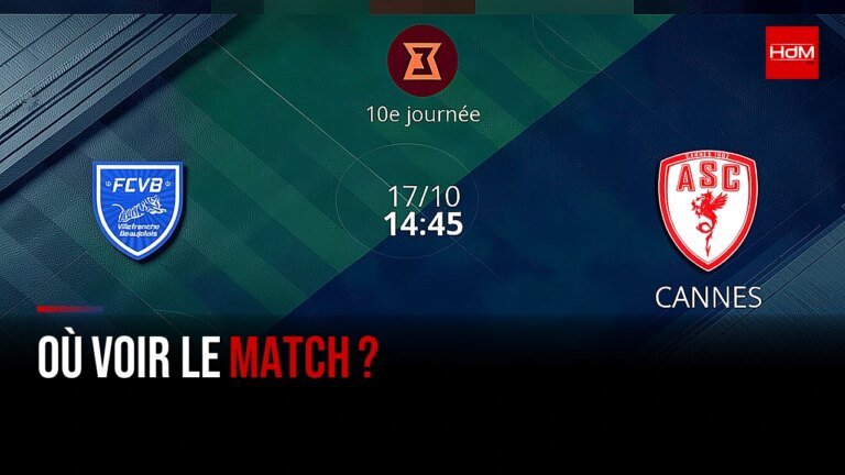 Football | Villefranche – Cannes : Quelle chaîne, quel streaming, où voir le match en France ?