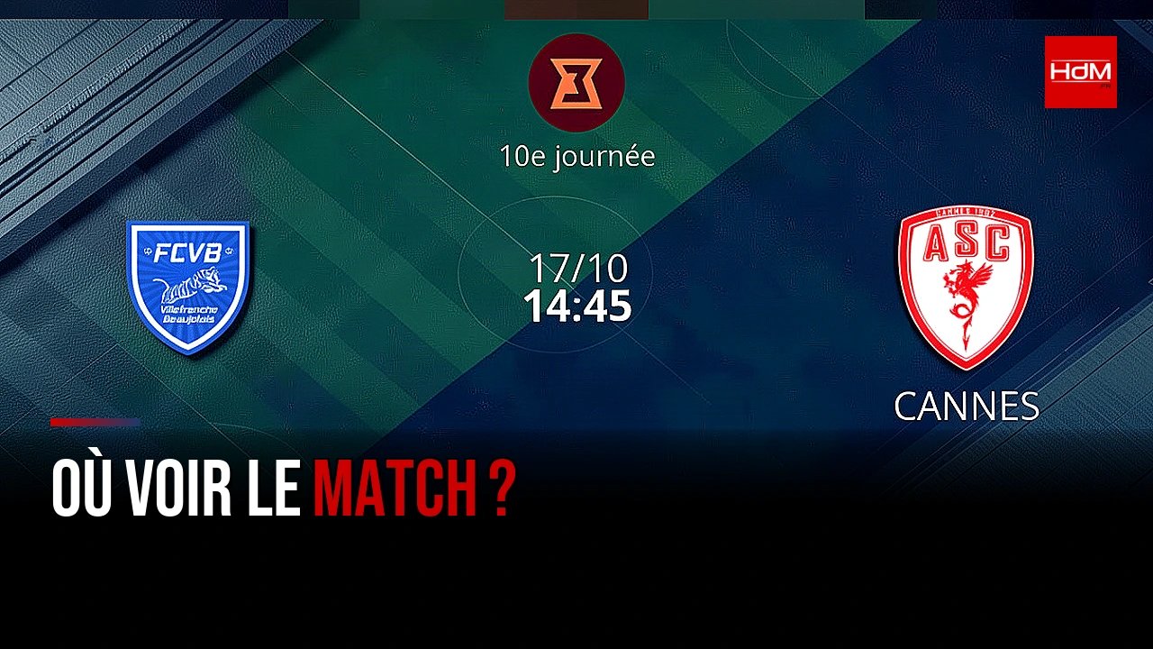 Football | Villefranche – Cannes : Quelle chaîne, quel streaming, où voir le match en France ?