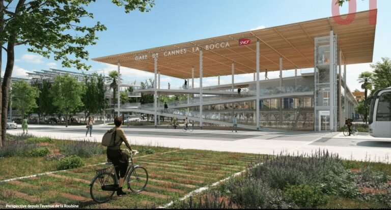 Grands parvis arborés, parking de 185 places, pôle multimodal… Mais à quoi va ressembler la future gare SNCF de Cannes La Bocca ?
