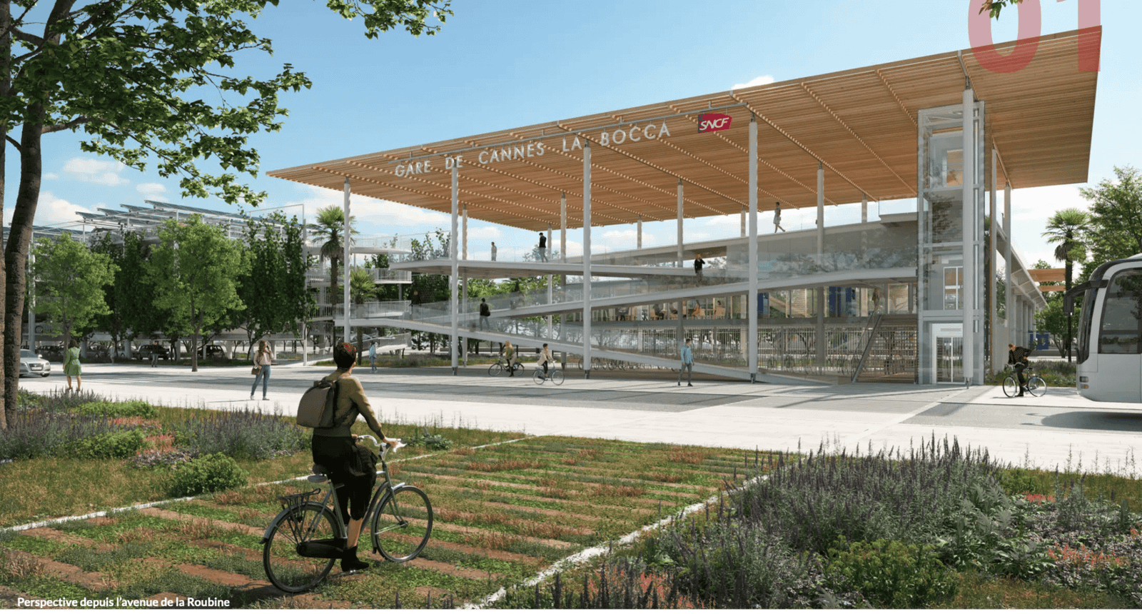 Grands parvis arborés, parking de 185 places, pôle multimodal… Mais à quoi va ressembler la future gare SNCF de Cannes La Bocca ?